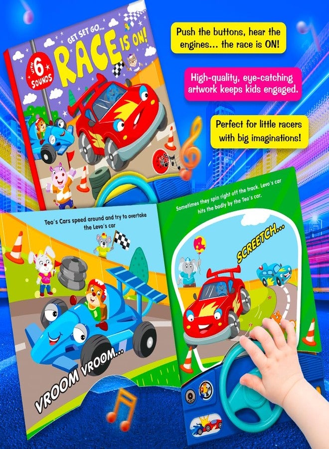 BRIJBASI ABCD & Numbers Musical Sound Book Combo Set | Interactive Alphabet & Counting Sound Board Books for Early Learning - Learn Numbers & Alphabet (Car) - Image 3
